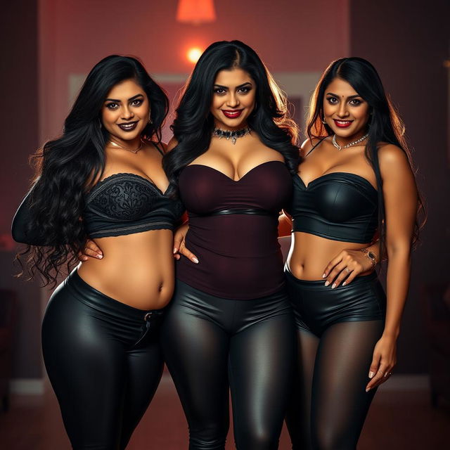 Three captivating desi women take the spotlight, radiating sensuality and confidence with their striking beauty