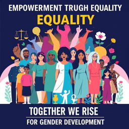 A visually striking poster that promotes gender equality and empowerment