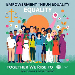 A visually striking poster that promotes gender equality and empowerment