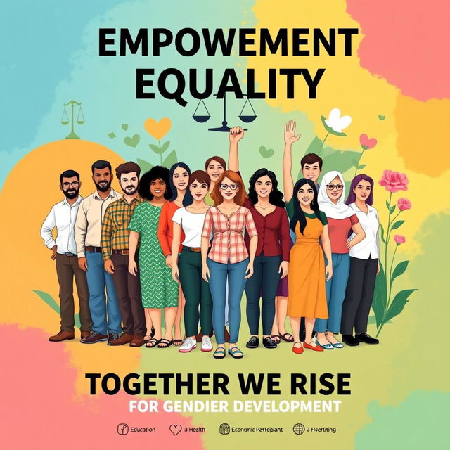 A visually striking poster that promotes gender equality and empowerment