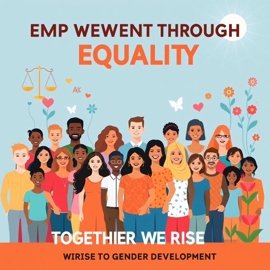 A visually striking poster that promotes gender equality and empowerment