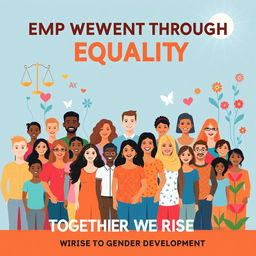 A visually striking poster that promotes gender equality and empowerment