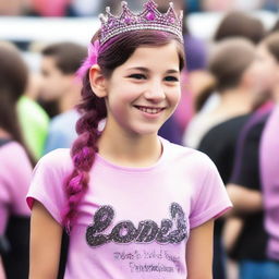 A high-resolution, realistic photograph of a 14-year-old famous singer, known as Pink Viper