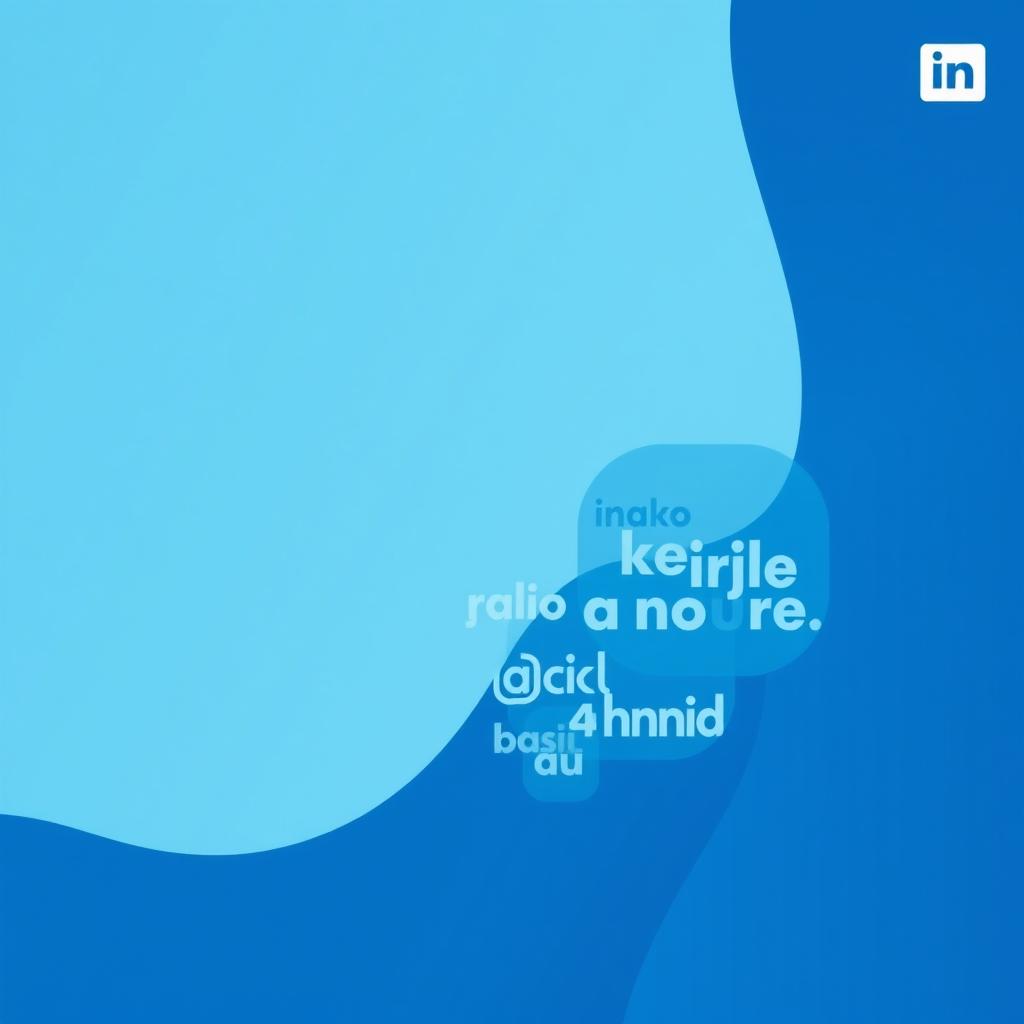 A professional LinkedIn background image featuring a clean, modern design with a blue color scheme