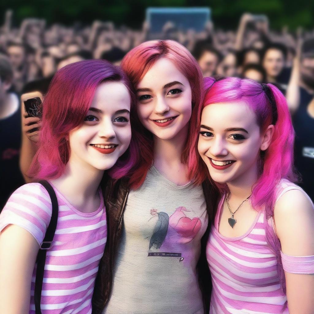 A realistic, high-resolution photograph of a 14-year-old girl, bearing resemblances to both Emma Stone and Tom Felton