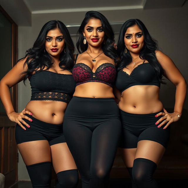 Three enchanting desi women steal the scene with their sultry beauty and confidence