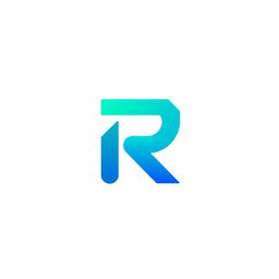 A modern and sleek logo design for the letter 'R', featuring a minimalist style with bold lines and a dynamic shape