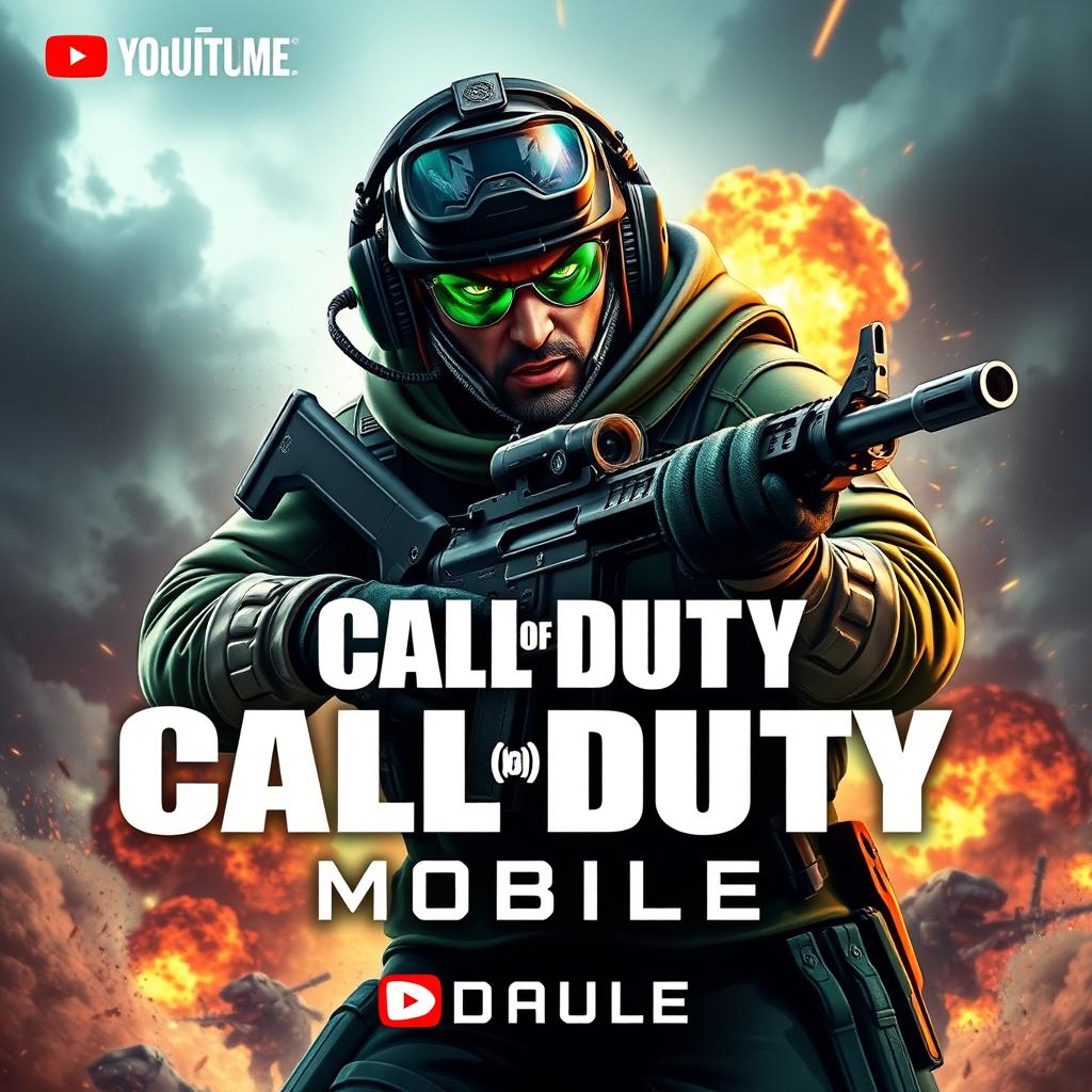 A dynamic and engaging profile picture for a YouTube channel themed around the game Call of Duty Mobile