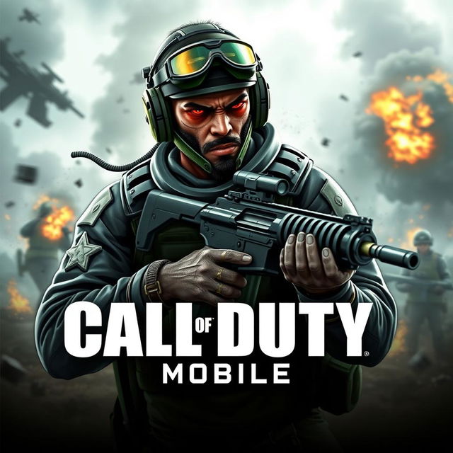 A dynamic and engaging profile picture for a YouTube channel themed around the game Call of Duty Mobile