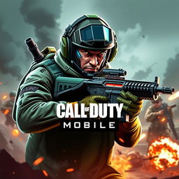 A dynamic and engaging profile picture for a YouTube channel themed around the game Call of Duty Mobile
