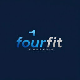 A sleek, modern logo design for 'fourfit Engineering'