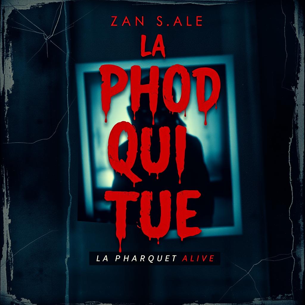 A dark and eerie book cover for a thriller titled 'La Photo Qui Tue (The Photo That Kills)'