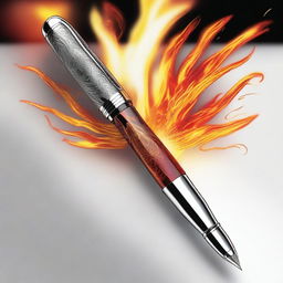 This image portrays a high-quality digital art of a fountain pen