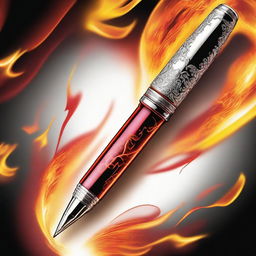 This image portrays a high-quality digital art of a fountain pen