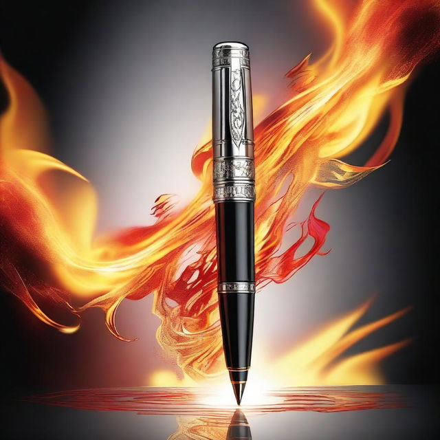 This image portrays a high-quality digital art of a fountain pen