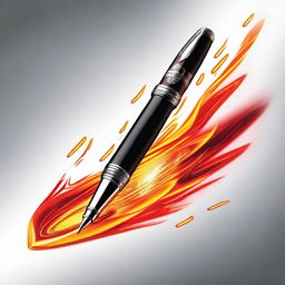 This image portrays a high-quality digital art of a fountain pen