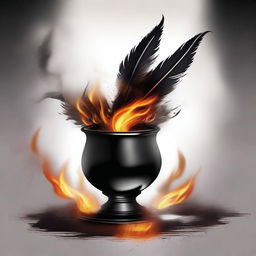 A high-quality digital art image representing the cover of a book titled 'Ink and Flames'