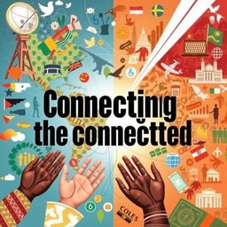 A powerful piece of advocacy art depicting the connection between Northern and Southern countries through technology