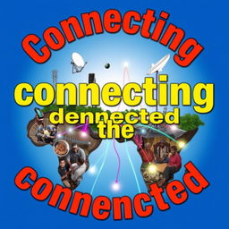 A striking piece of advocacy art centered around the statement 'Connecting the disconnected' in bold, eye-catching typography