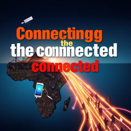 A striking piece of advocacy art centered around the statement 'Connecting the disconnected' in bold, eye-catching typography