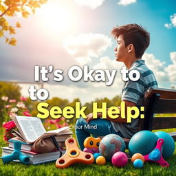 A powerful and emotionally gripping solo poster focused on mental health advocacy specifically aimed at preventing mental disorders in teenagers