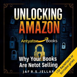 An intriguing book cover for 'Unlocking Amazon: Why Your Books Are Not Selling'