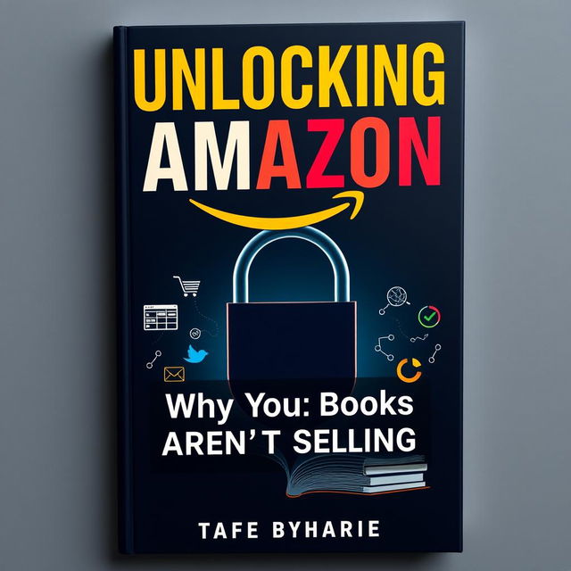 A compelling book cover for 'Unlocking Amazon: Why Your Books Aren't Selling'