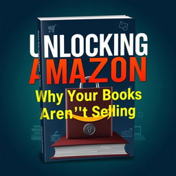 A compelling book cover for 'Unlocking Amazon: Why Your Books Aren't Selling'