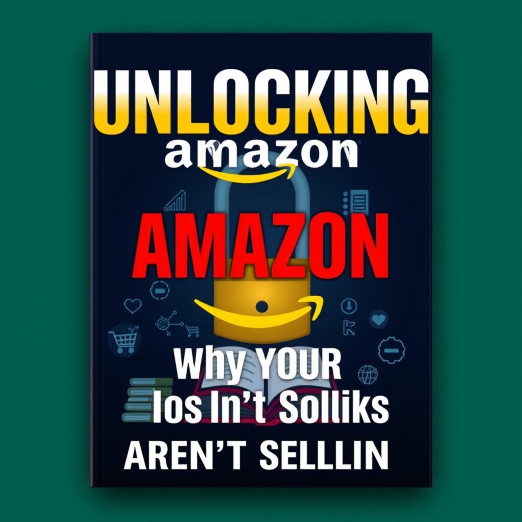 A compelling book cover for 'Unlocking Amazon: Why Your Books Aren't Selling'