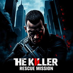 A dynamic movie poster for 'The Killer: Rescue Mission'