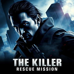 A dynamic movie poster for 'The Killer: Rescue Mission'