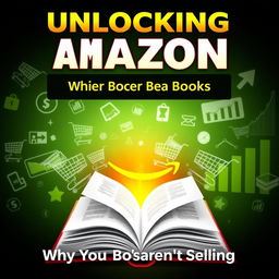 A captivating and informative book cover for 'Unlocking Amazon: Why Your Books Aren't Selling'