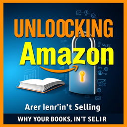 An eye-catching book cover for 'Unlocking Amazon: Why Your Books Aren't Selling'