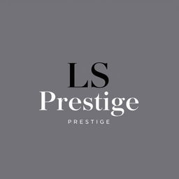 A clean and minimalist design for a brand named 'LS Prestige', focusing on sophistication and professionalism