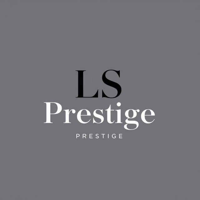 A clean and minimalist design for a brand named 'LS Prestige', focusing on sophistication and professionalism