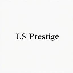 A clean and minimalist design for a brand named 'LS Prestige', focusing on sophistication and professionalism