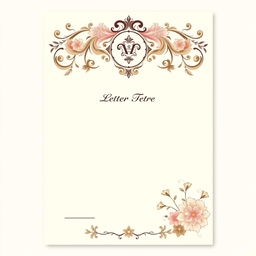 A letterhead design that features a beautiful, decorative border