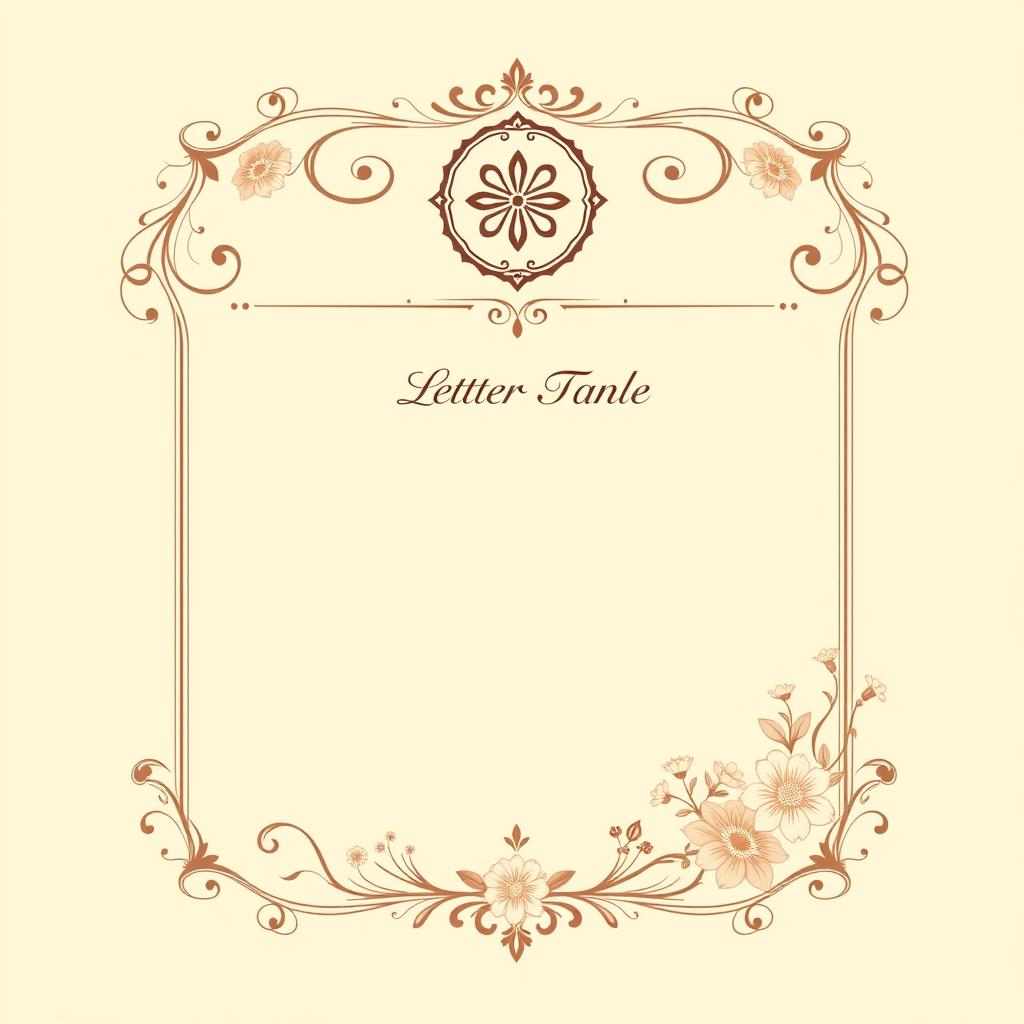 A letterhead design that features a beautiful, decorative border