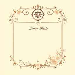 A letterhead design that features a beautiful, decorative border