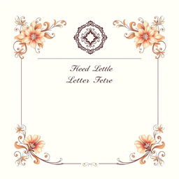 A letterhead design that features a beautiful, decorative border