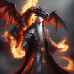 This digital art in high resolution depicts a wealthy mage possessing dragon magic and grey scaly skin