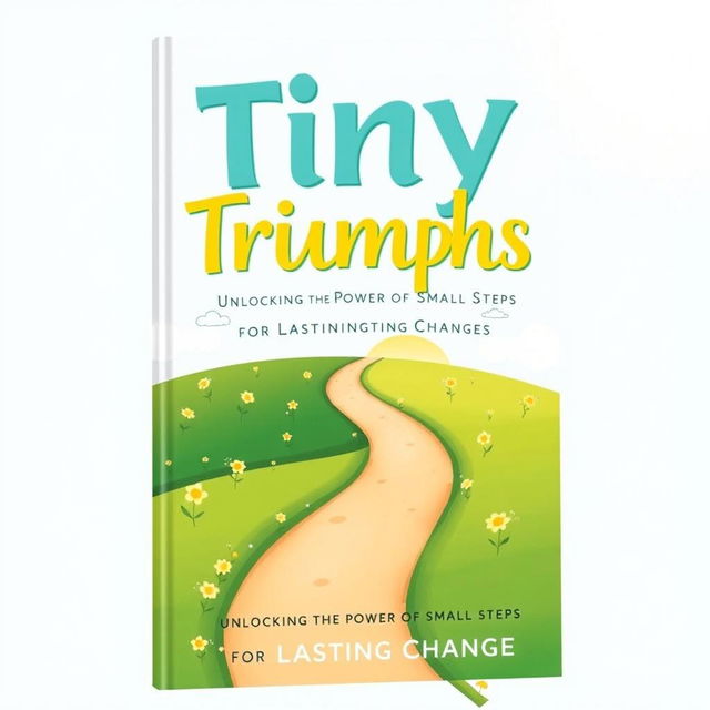 A captivating book cover for 'Tiny Triumphs: Unlocking the Power of Small Steps for Lasting Change'