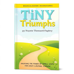 A captivating book cover for 'Tiny Triumphs: Unlocking the Power of Small Steps for Lasting Change'