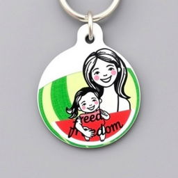 A stylized drawing of a mother with her daughter and baby son, all faces smiling brightly, embodying warmth and love