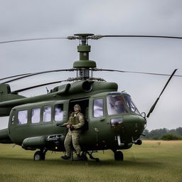 helicopter with door gunner