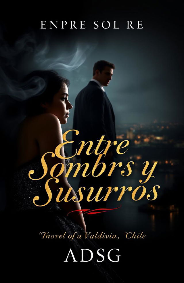 A novel cover titled 'Entre Sombras y Susurros'