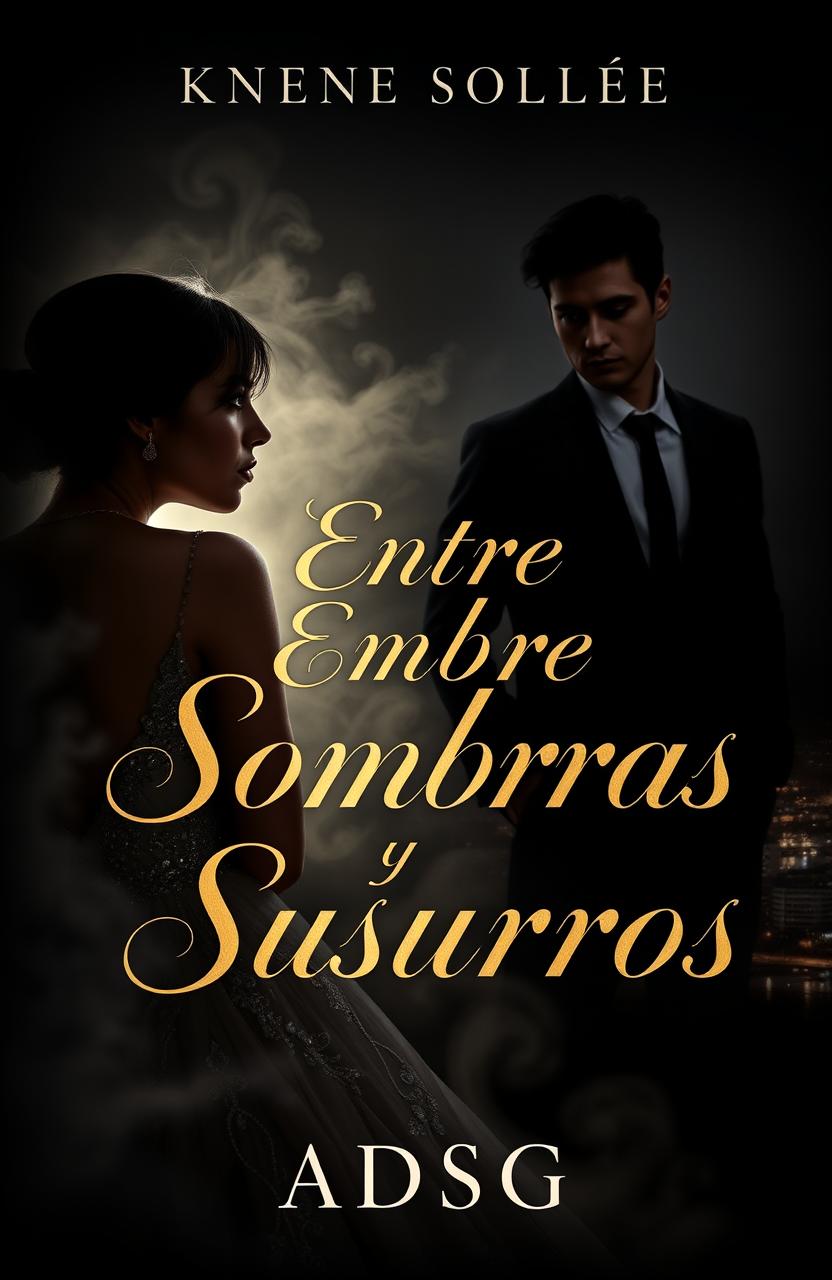 A novel cover titled 'Entre Sombras y Susurros'