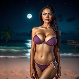 A stunning 30-year-old woman with an attractive physique, showcasing her curves
