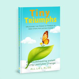 An inspiring book cover for 'Tiny Triumphs: Unlocking the Power of Small Steps for Lasting Change'