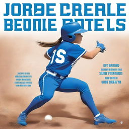 A high-quality digitally illustrated book cover featuring a softball player in a blue uniform emblazoned with the words 'Blue Devils'